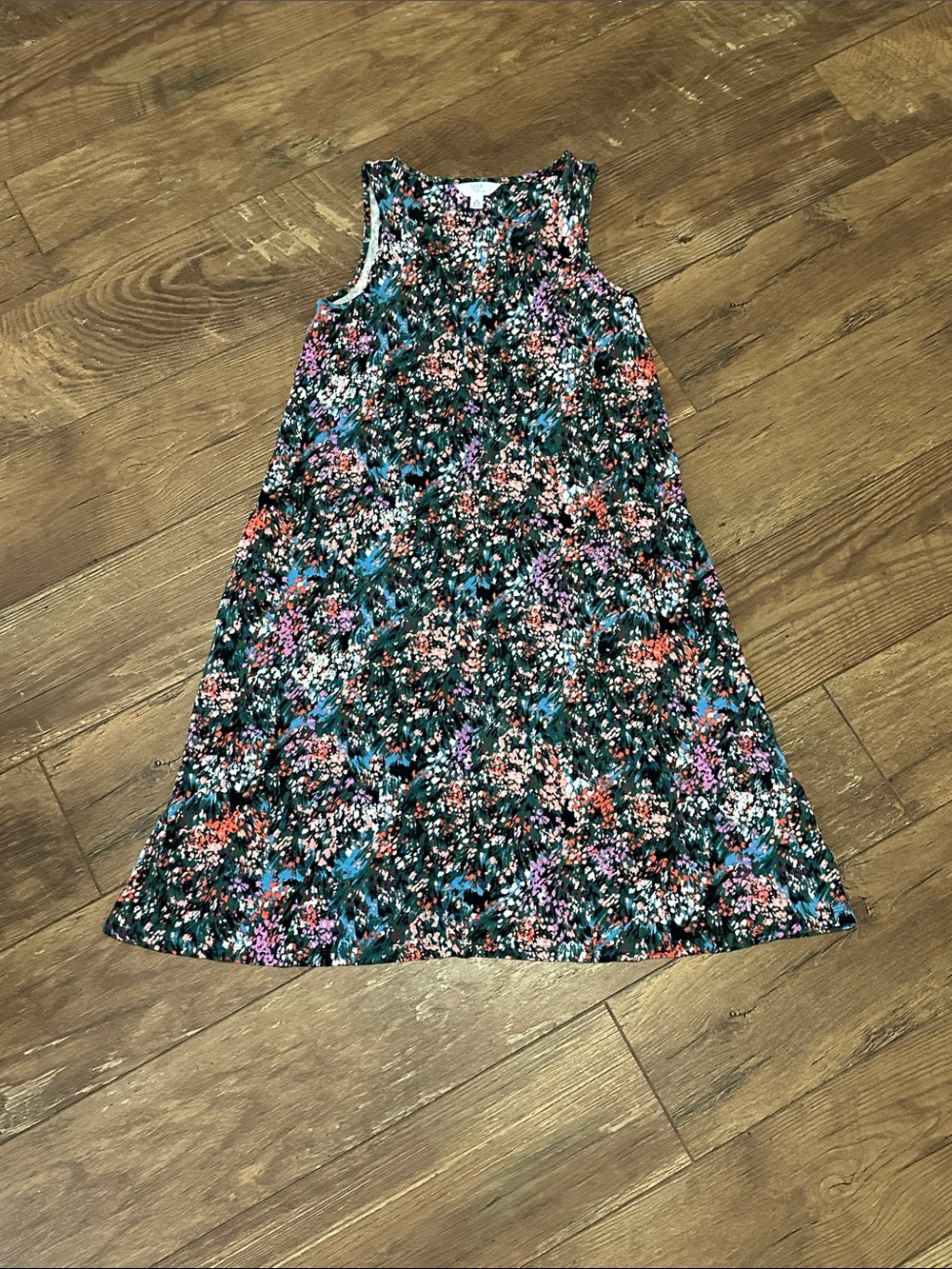 Time and Tru size Small  Floral A-Line Sleeveless Dress in Multi-Color